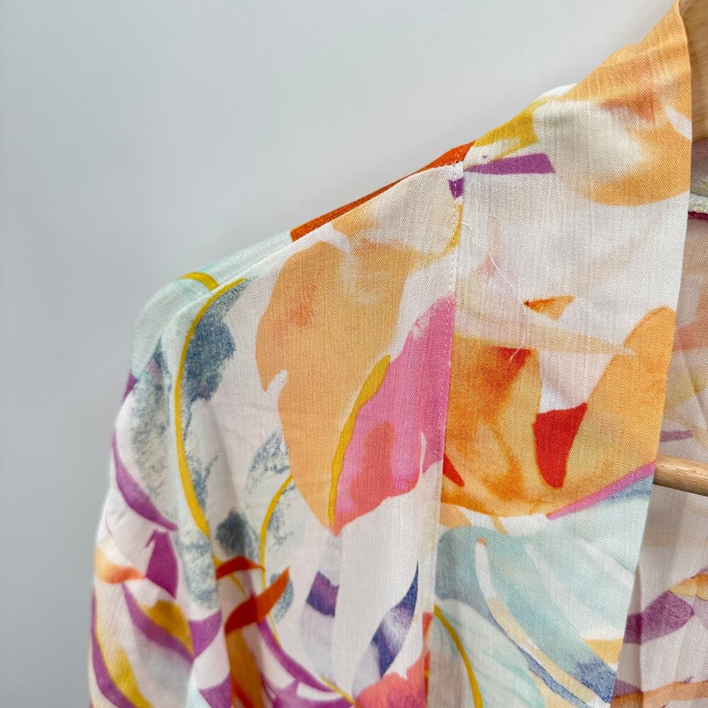 Z SUPPLY NWT Evereve Palm Multicolor Kimono Wrap // M - Picture 7 of 12